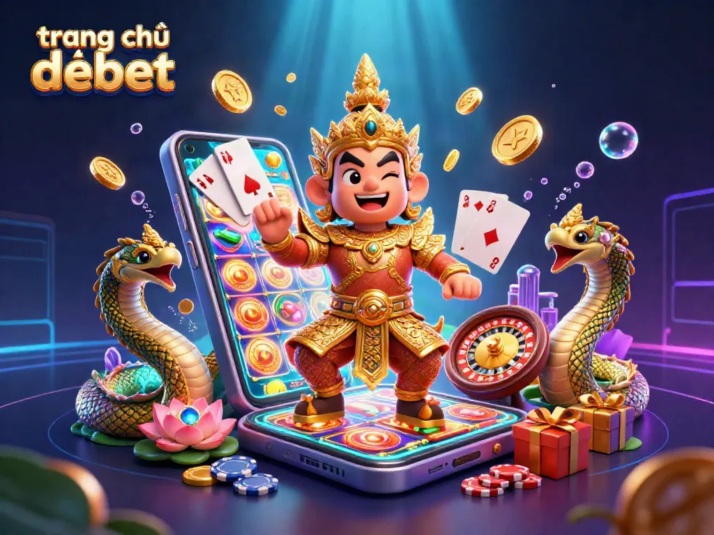Experience excitement at trang chủ debet with a vibrant 3D casino scene showcasing dynamic gameplay elements.